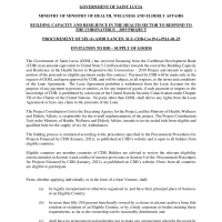 Government of Saint Lucia: Building Capacity and Resilience in the Health Sector to Respond to the Coronavirus (2019) Project - Procurement of Mobile Dental Units Reference: SLU-CDB-COV19-G-POMDU-01-25 Invitation to Bid – Supply of Goods